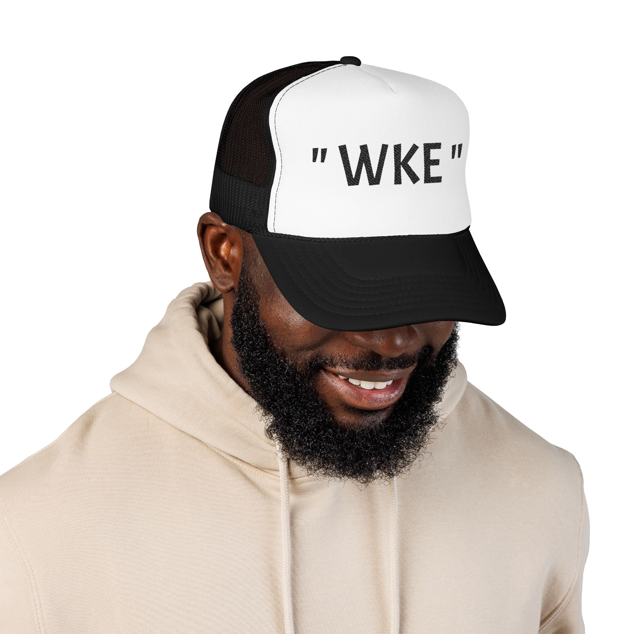 Embroidered Foam Trucker Hat with "WKE" Design