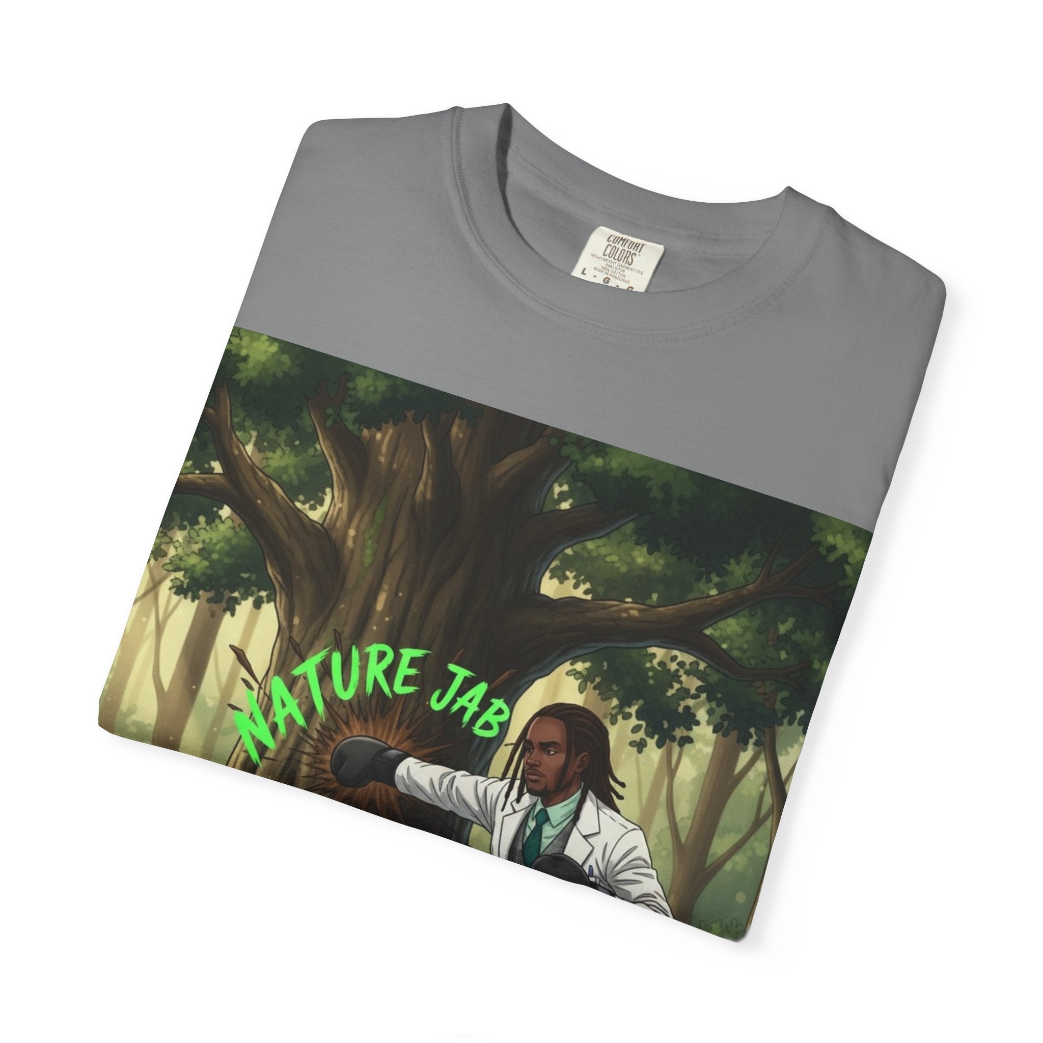 Nature Jab T-Shirt — Forest Martial Artist Graphic Tee