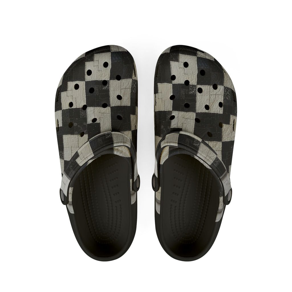 WKE WRLD Checker EVA Foam Rubber Clogs for Everyday Comfort | Unique Patterns Ideal for Home, Garden, Festival, Mother’s Day, Gift Idea, Slip-On