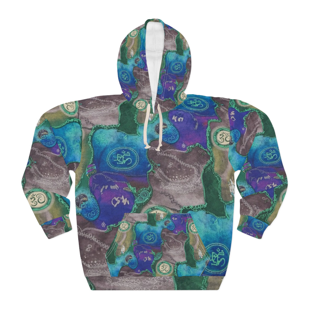 Om Symbol Tie-Dye Hoodie — Spiritual Yoga AOP Pullover