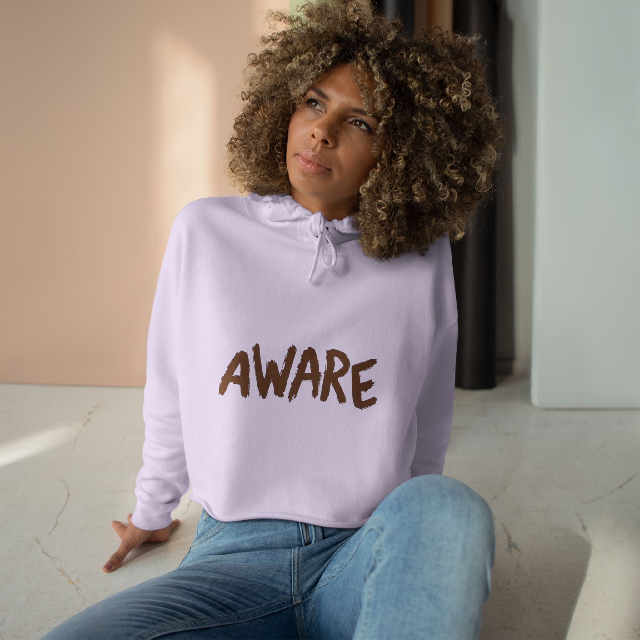 Aware! Crop Hoodie