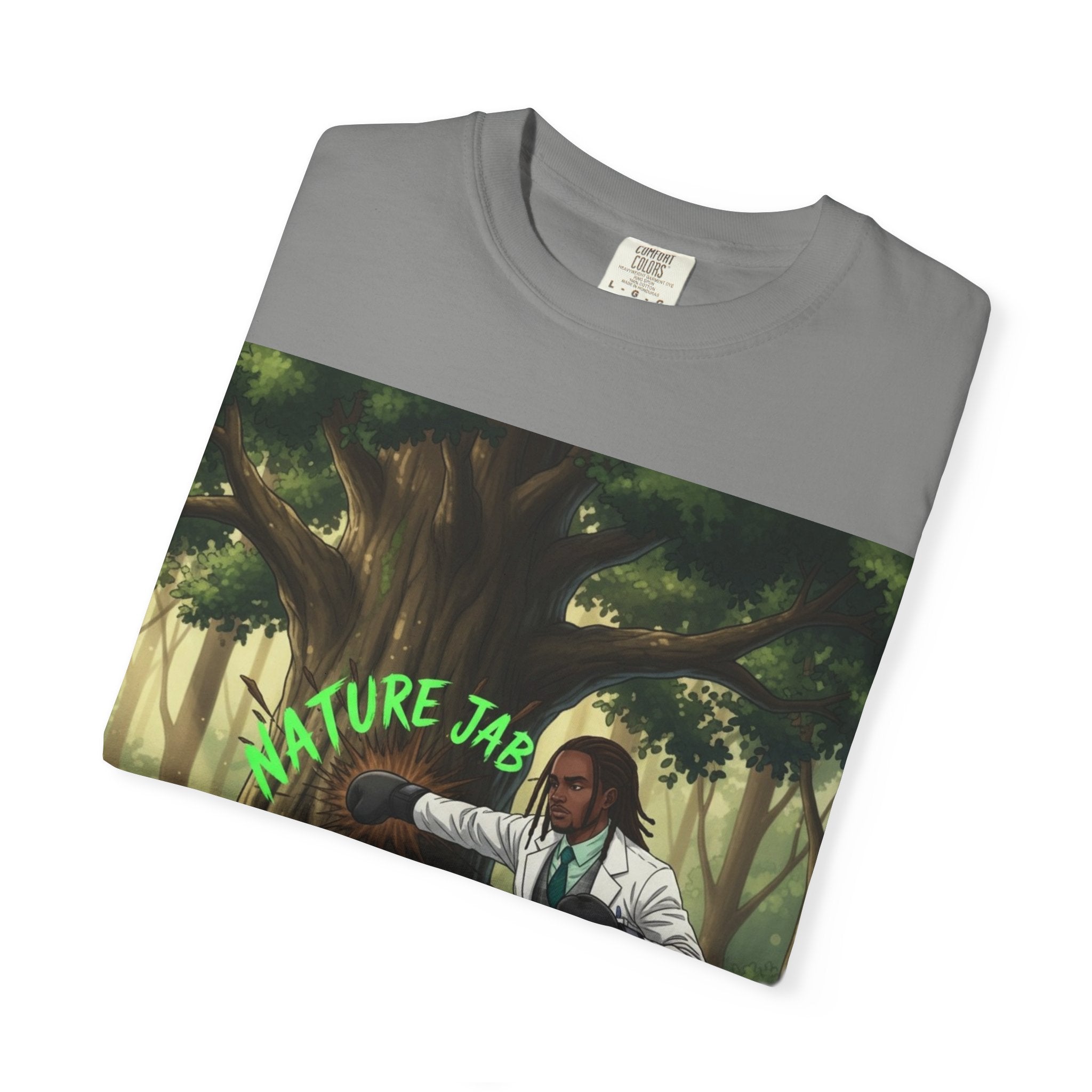 Nature Jab T-Shirt — Forest Martial Artist Graphic Tee