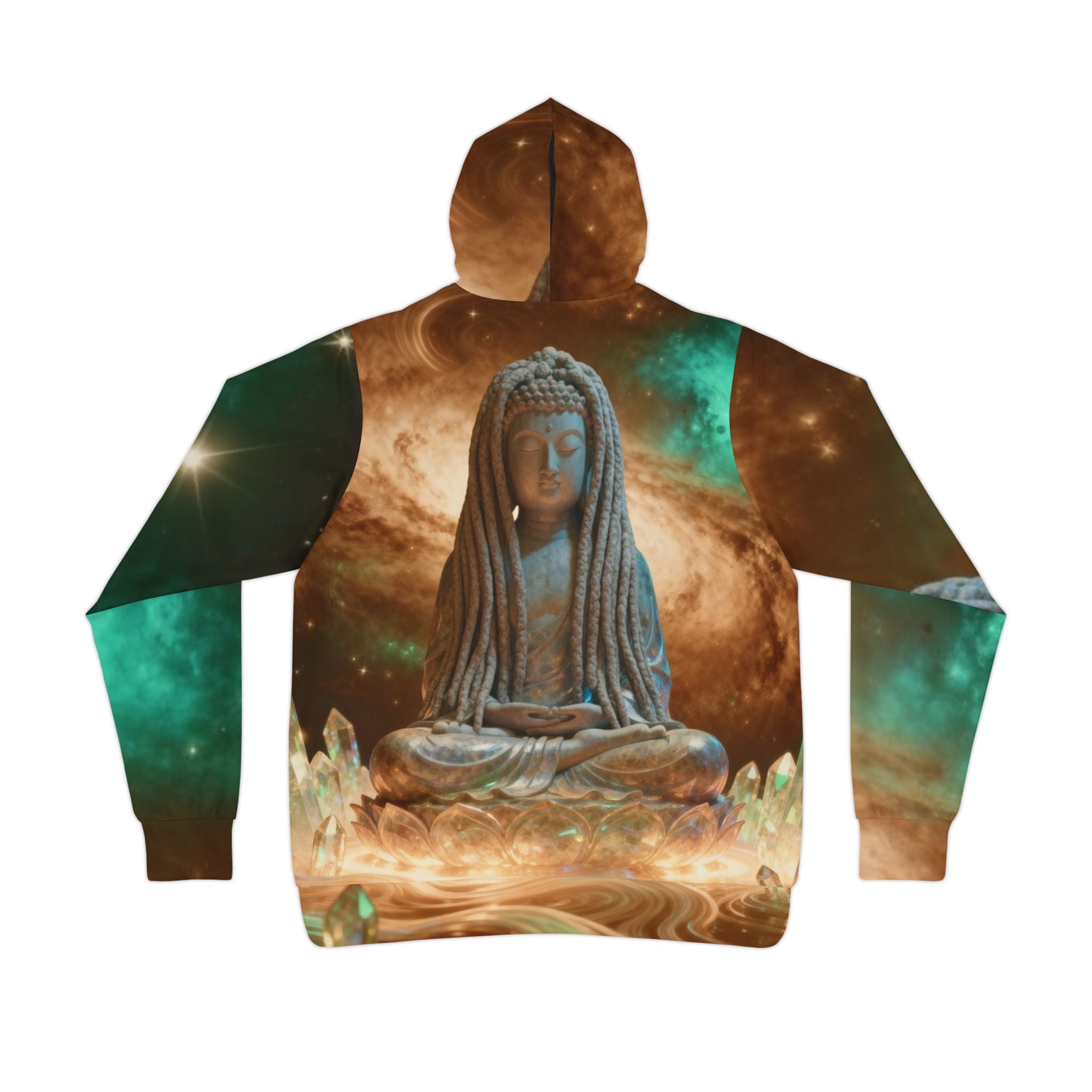 WKE WRLD Cosmic Shiva Serenity Hooded Sweatshirt | Unique Galaxy Design, Perfect for Yoga, Gym, Meditation, Comfortable Outerwear