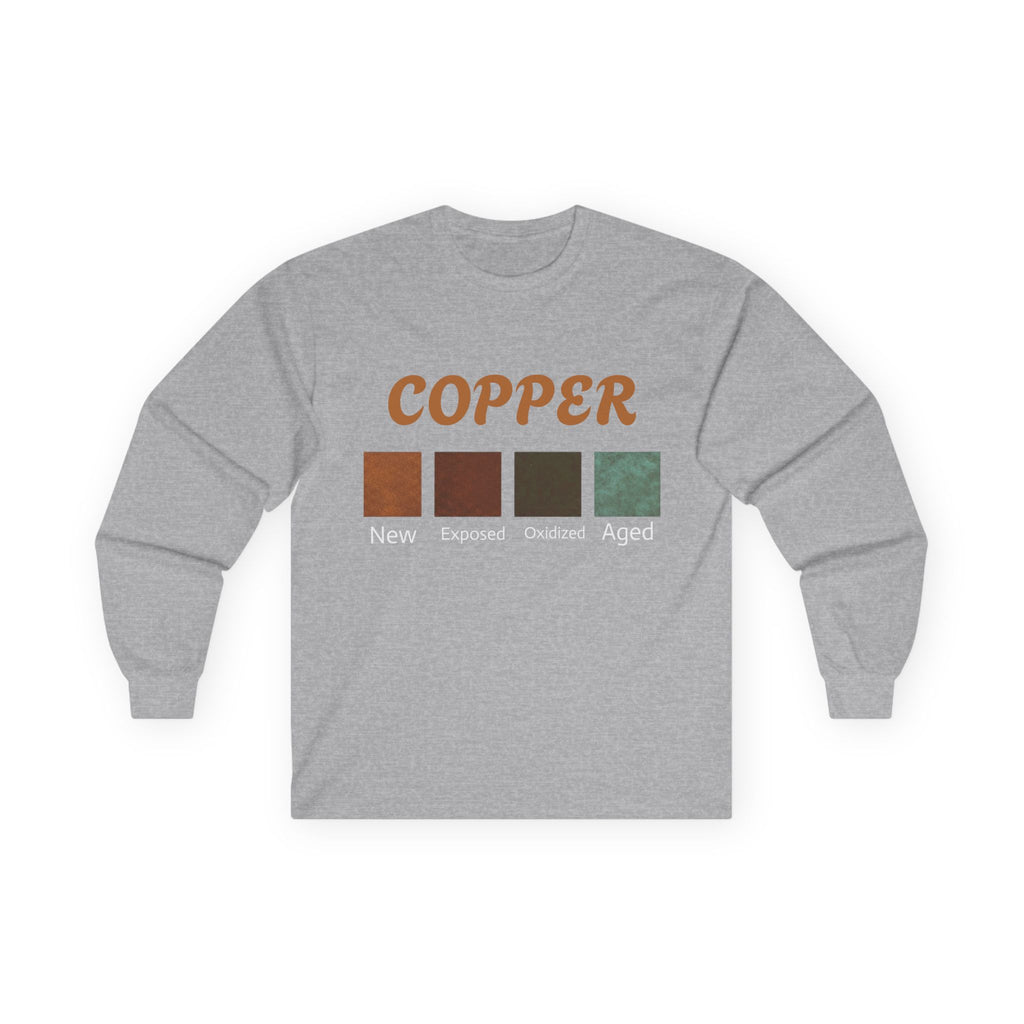 WKE WRLD Copper Color Palette Long Sleeve Tee, Unisex Cotton Tee, Gifts for Art Lovers, Casual Style, Fall Fashion, Unique Graphic Tee