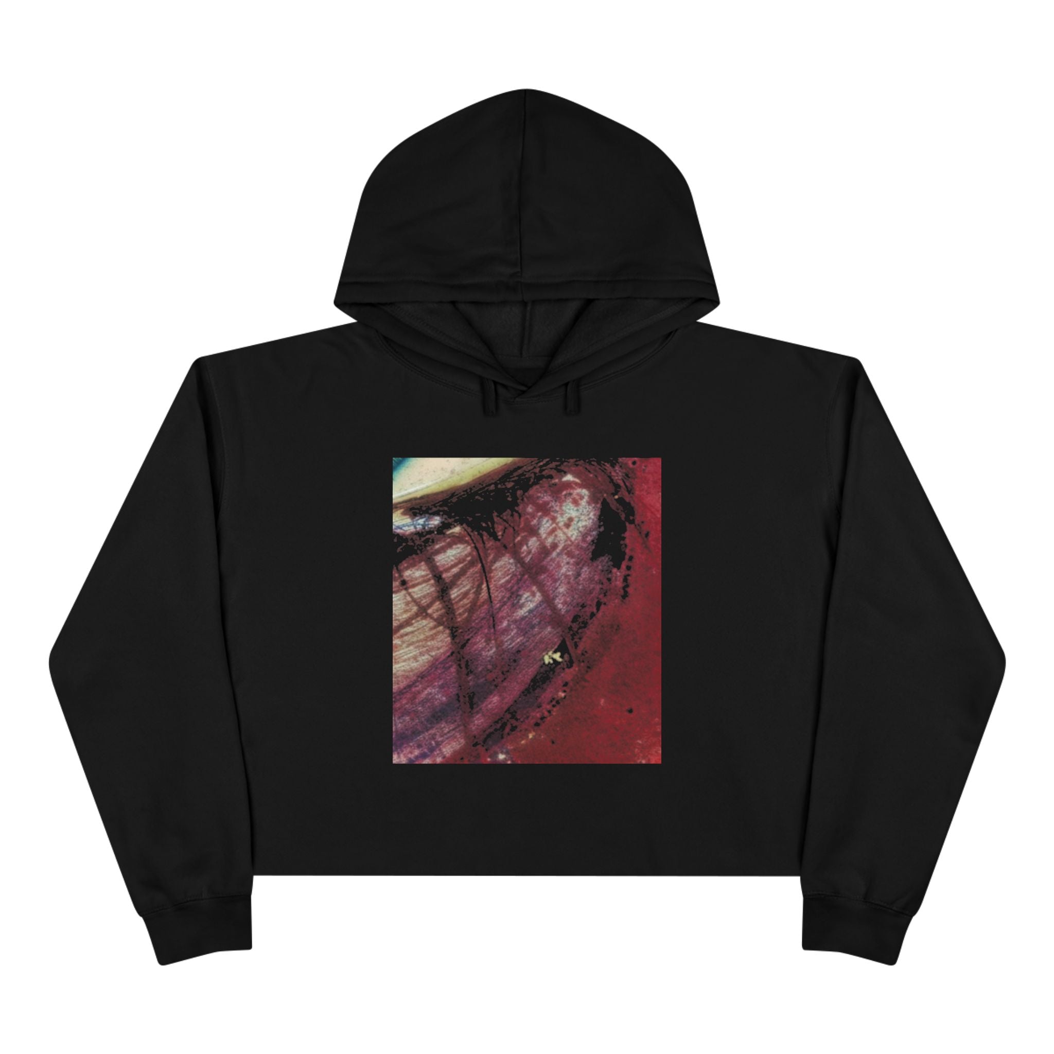 Pastel Marble Crop Hoodie, Boho Style Crop Sweatshirt, Cute Trendy Jacket for Summer, Gift for Her, Fashionable Hoodie