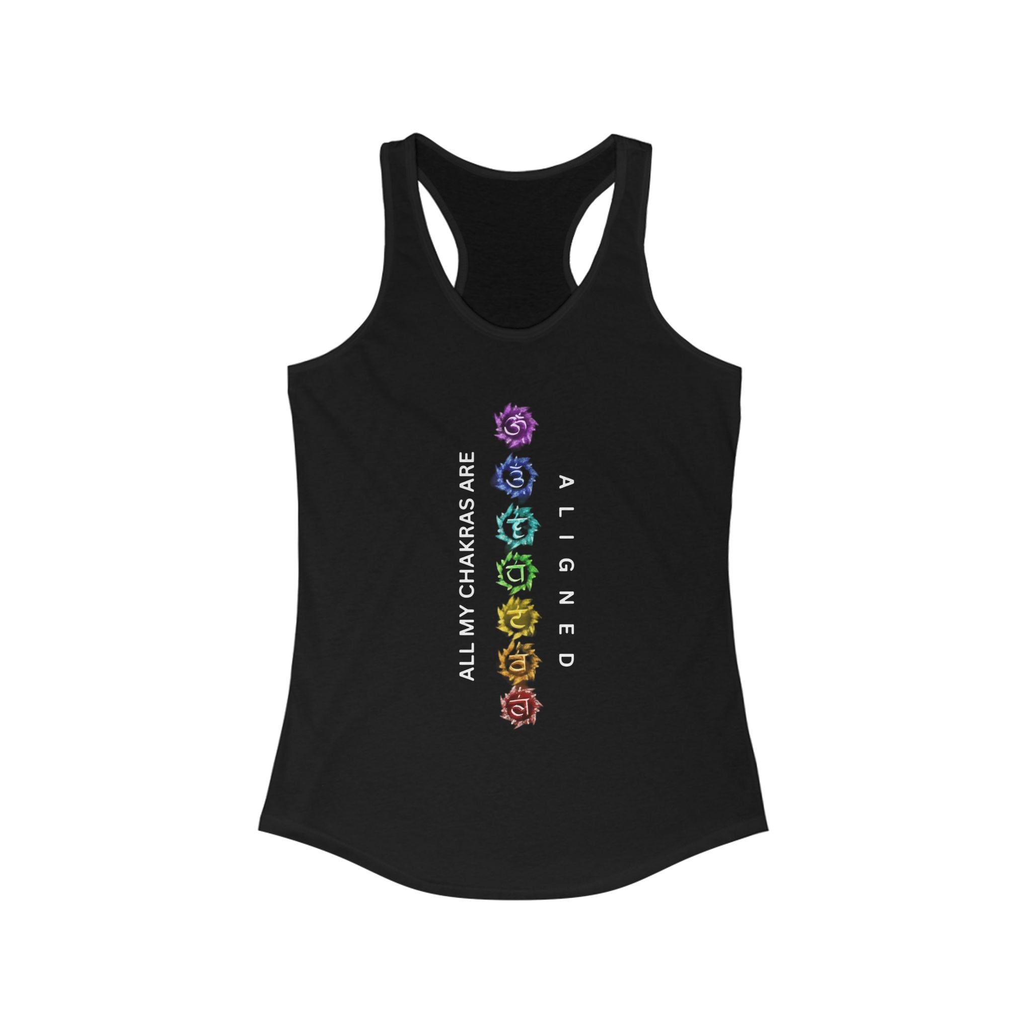WKE WRLD Women's chakras aligned Racerback Tank