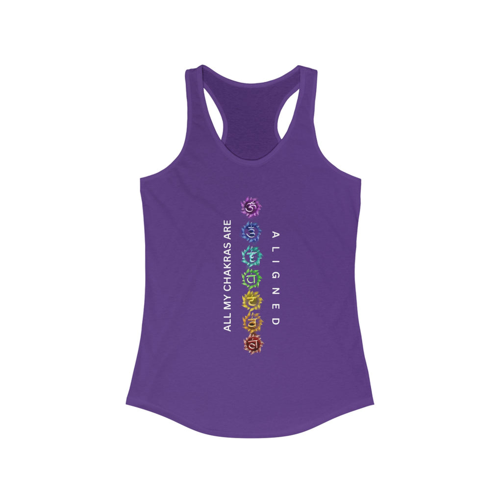 WKE WRLD Women's chakras aligned Racerback Tank