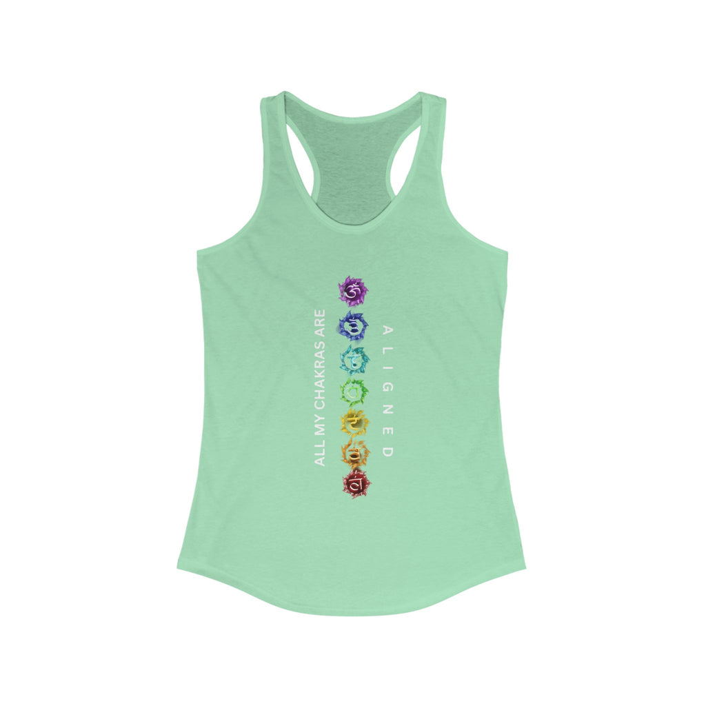 WKE WRLD Women's chakras aligned Racerback Tank