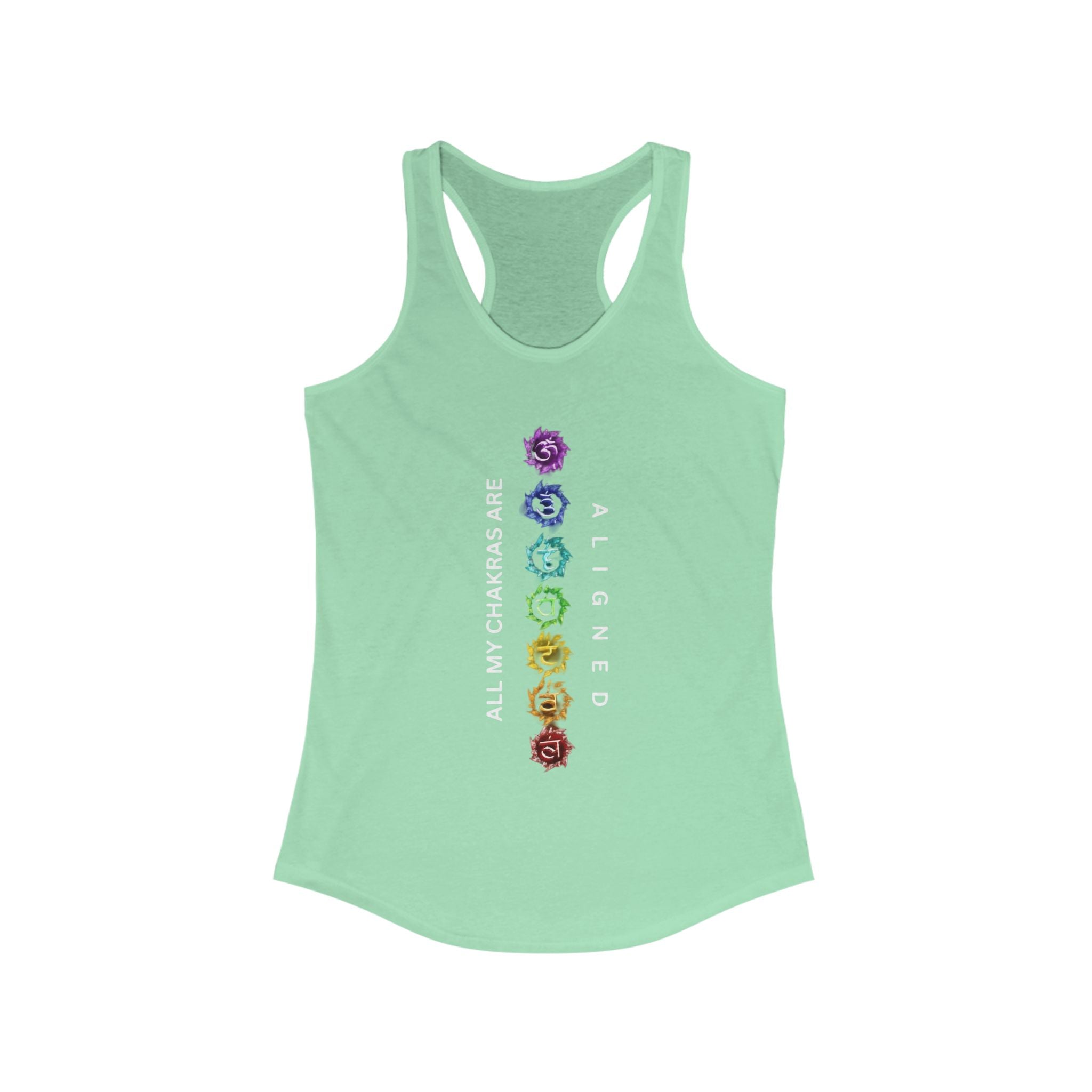 WKE WRLD Women's chakras aligned Racerback Tank