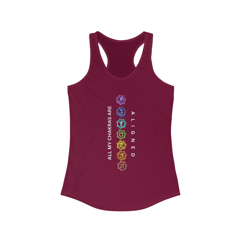 WKE WRLD Women's chakras aligned Racerback Tank