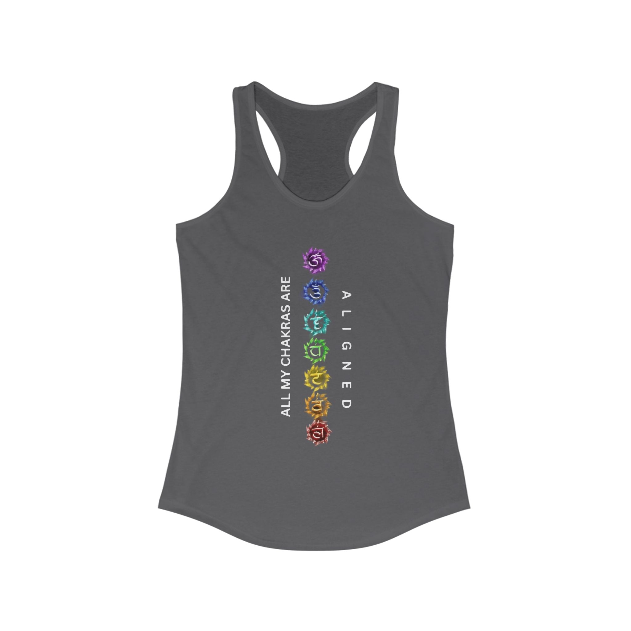 WKE WRLD Women's chakras aligned Racerback Tank
