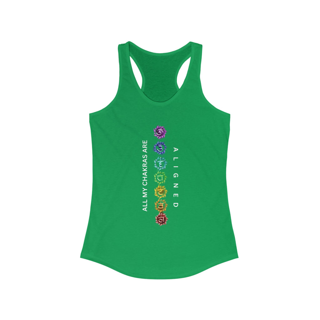 WKE WRLD Women's chakras aligned Racerback Tank
