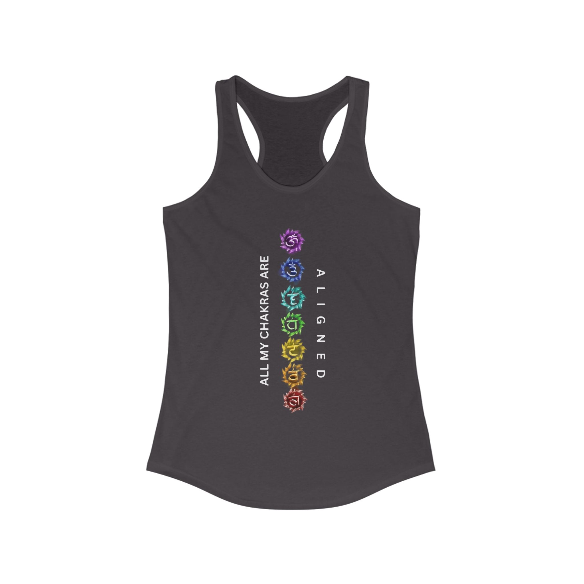 WKE WRLD Women's chakras aligned Racerback Tank