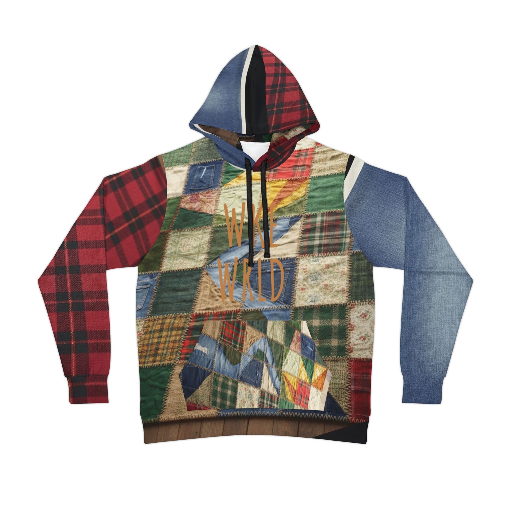 WKE WRLD Version #2 Vintage Patchwork Athletic Hoodie