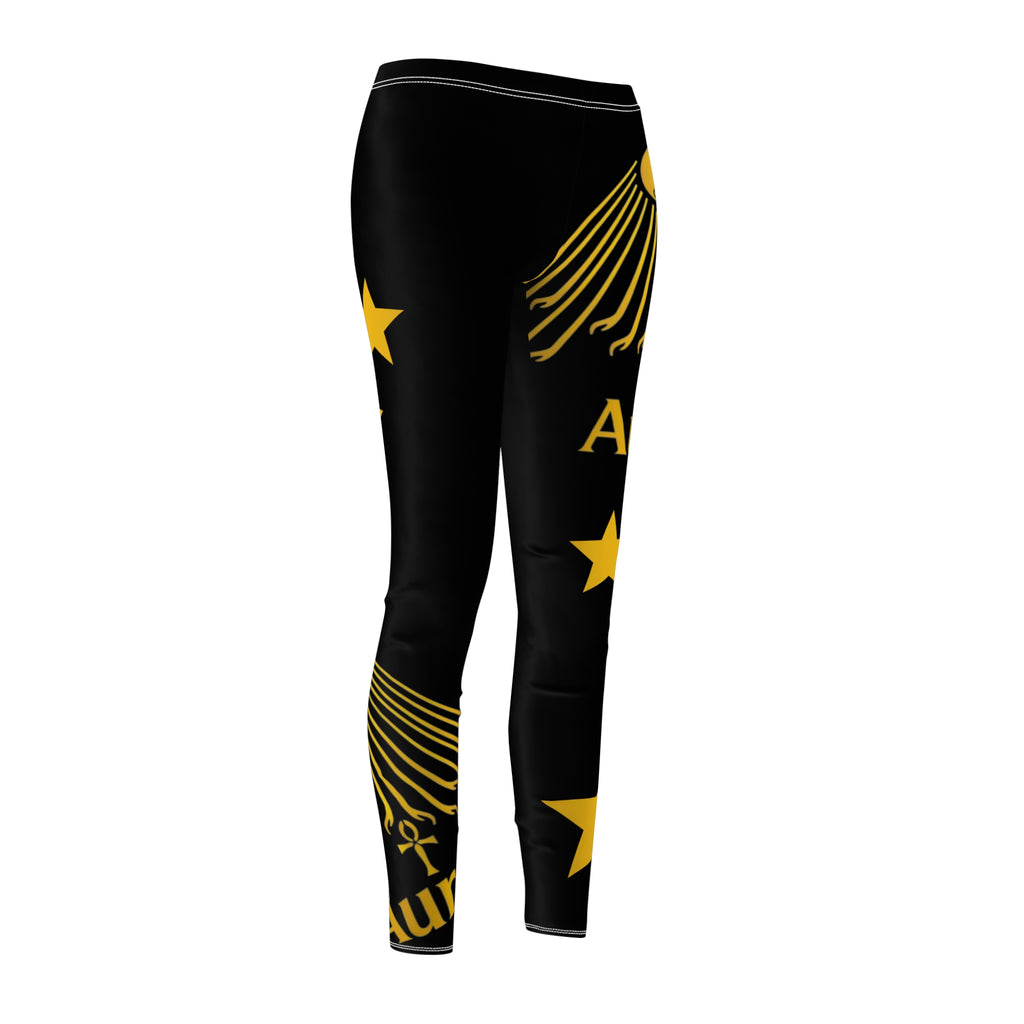 Gold Sunburst 'Aurora' Printed Leggings
