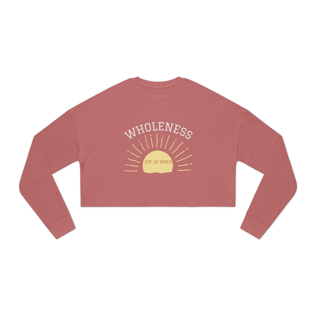 Cropped Sweatshirt — "Wholeness" Sun & Ankh Graphic