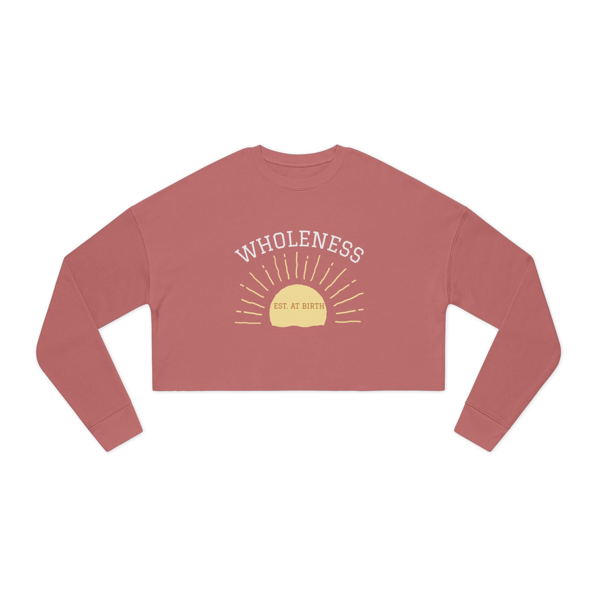 Cropped Sweatshirt — "Wholeness" Sun & Ankh Graphic