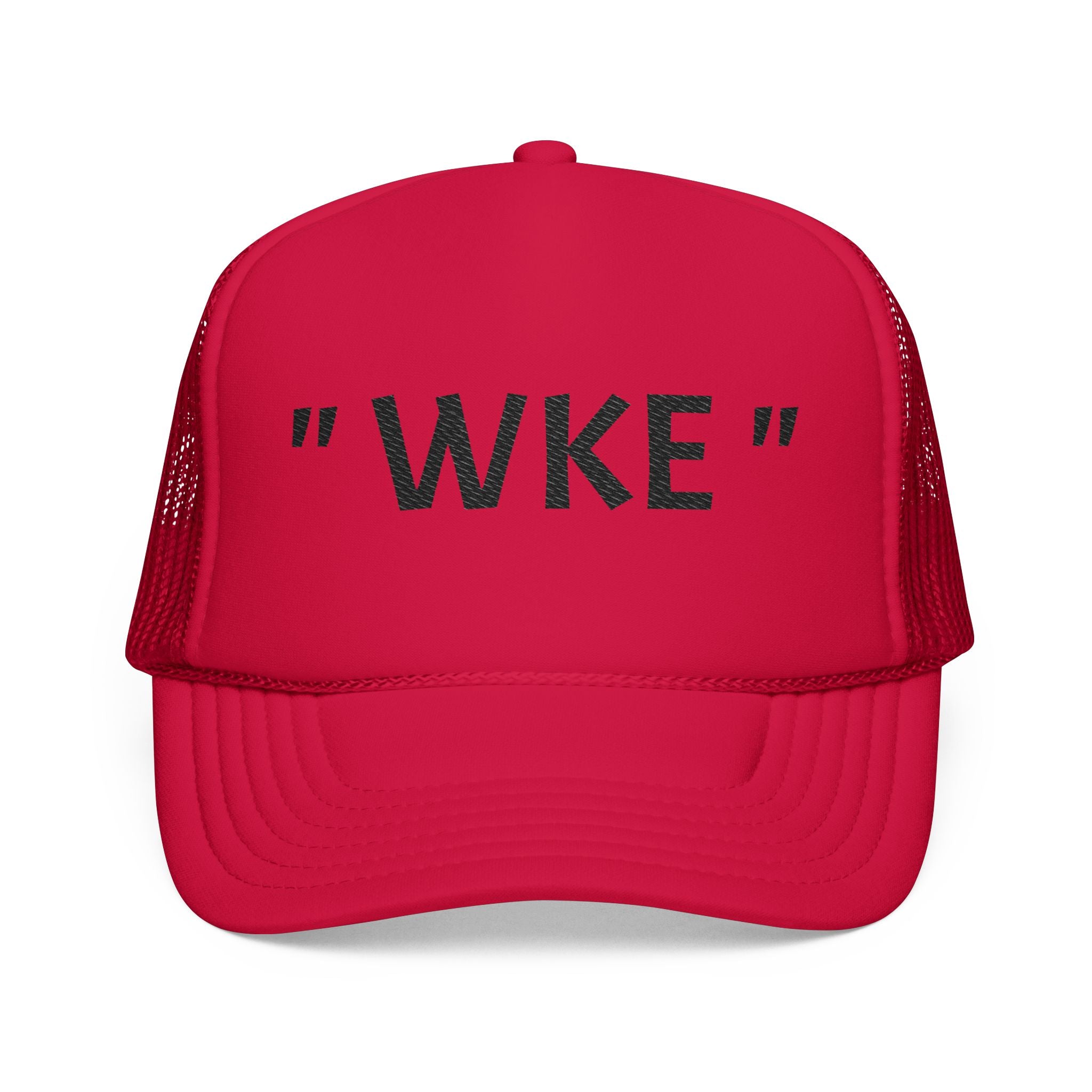 Embroidered Foam Trucker Hat with "WKE" Design