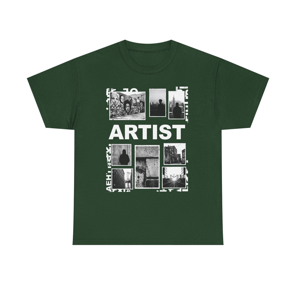 Artist Photo Collage Tee — "ARTIST" Graphic T-Shirt