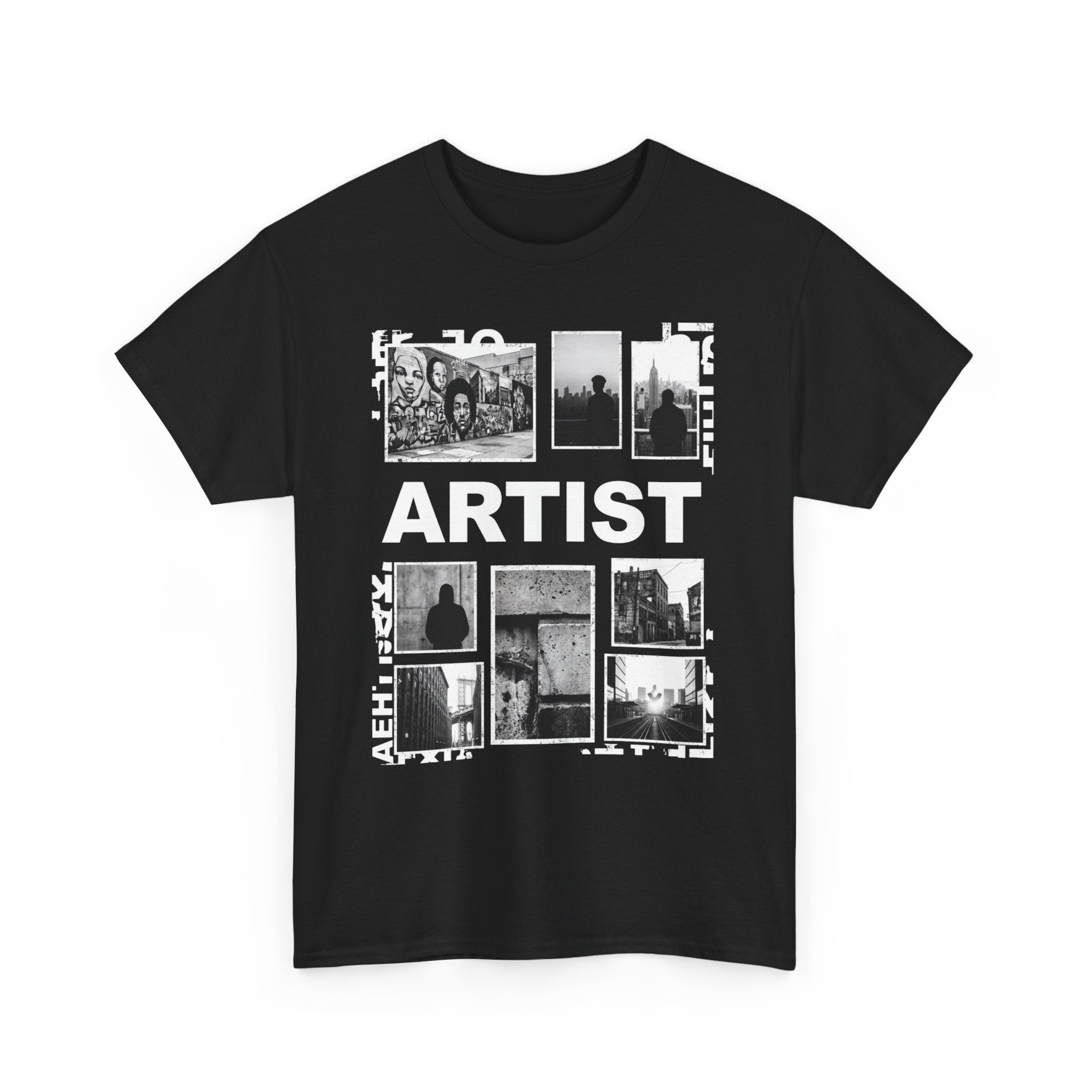 Artist Photo Collage Tee — "ARTIST" Graphic T-Shirt