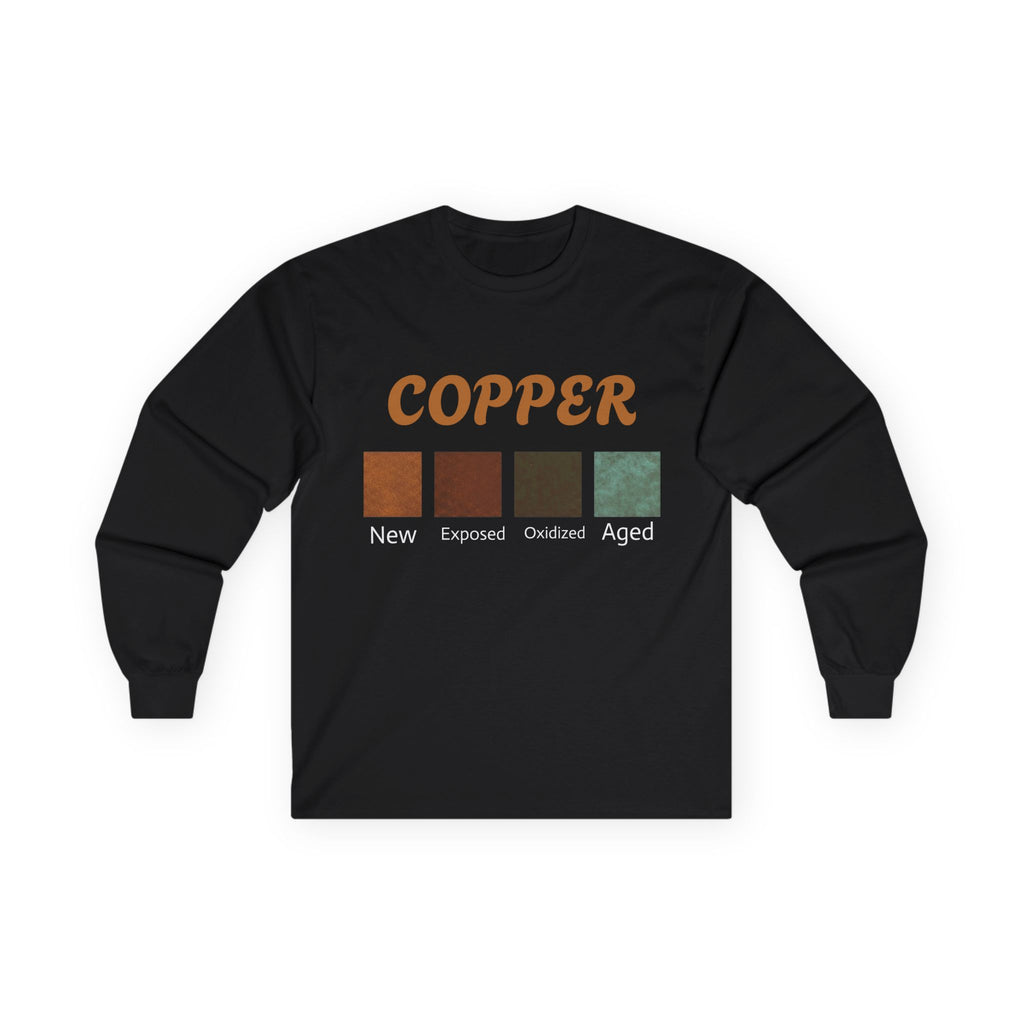 WKE WRLD Copper Color Palette Long Sleeve Tee, Unisex Cotton Tee, Gifts for Art Lovers, Casual Style, Fall Fashion, Unique Graphic Tee