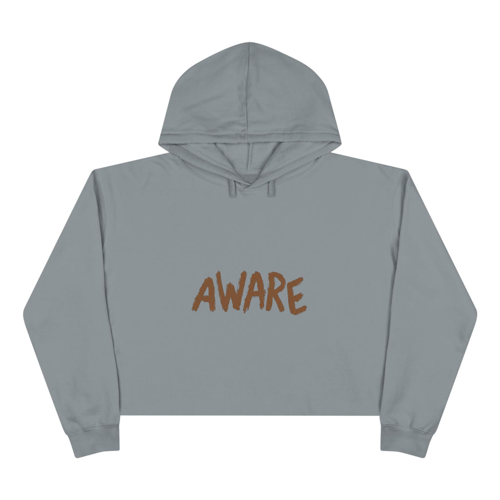 Awareness Crop Hoodie for Social Activists, Trendy Streetwear for Women, Unique Gift for Advocates, Comfortable Casual Wear