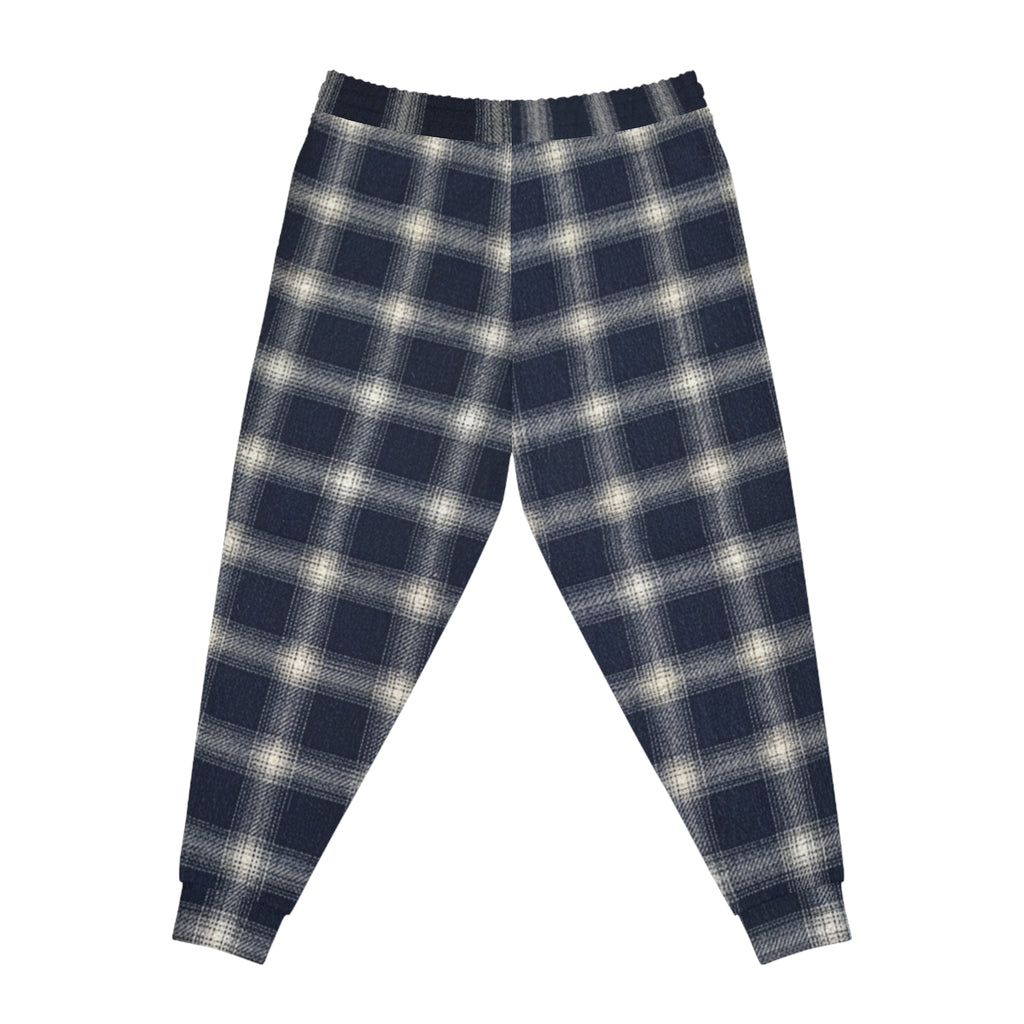 Faded Blue Plaid Joggers