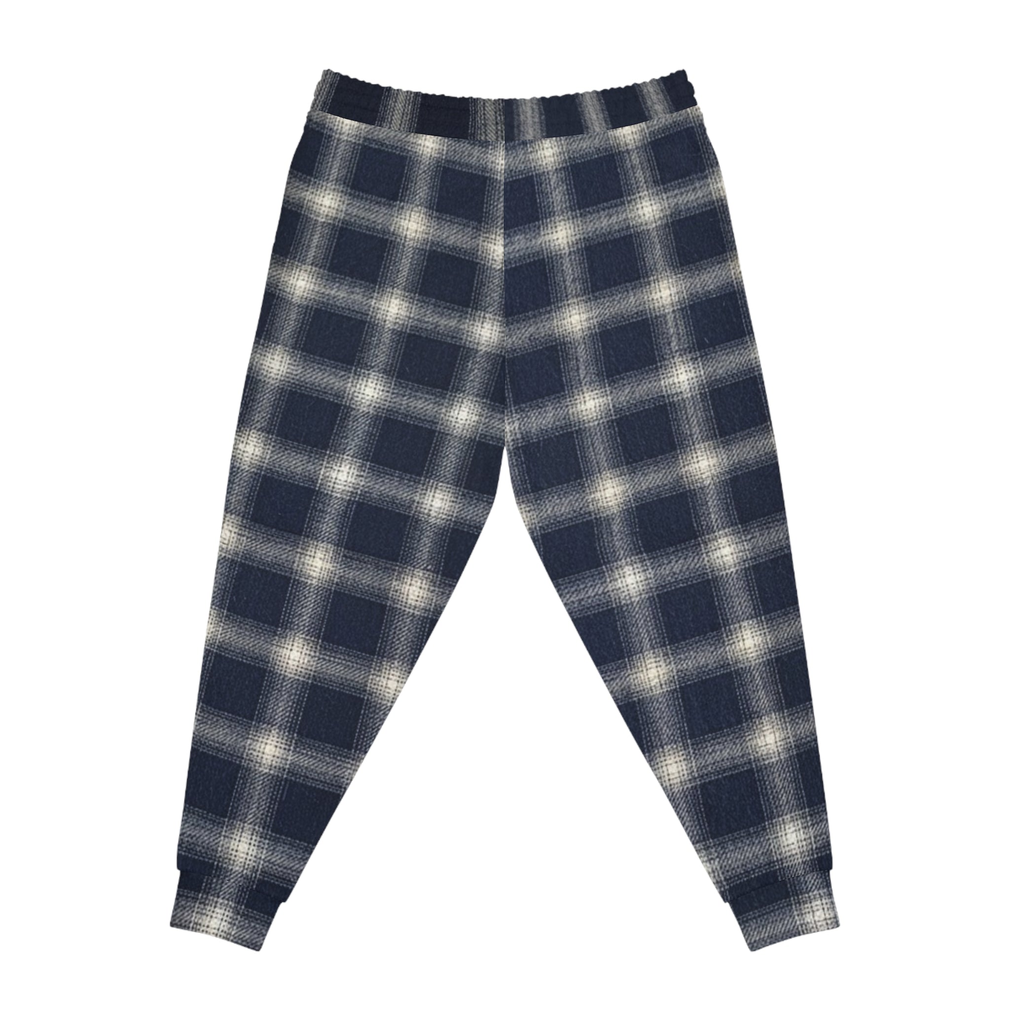 Faded Blue Plaid Joggers