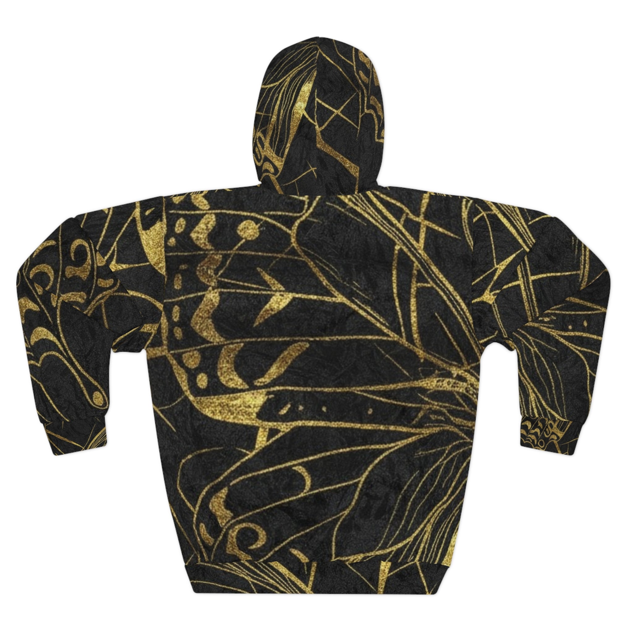 Gold Butterfly Pattern Hoodie