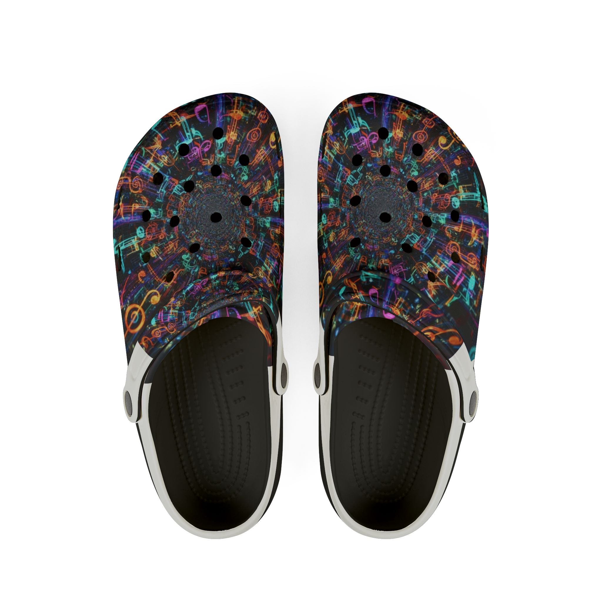WKE WRLD Vibrant AOP EVA Foam Rubber Clogs - Colorful Casual Footwear for Summer, Beach, Festivals, and Everyday Comfort