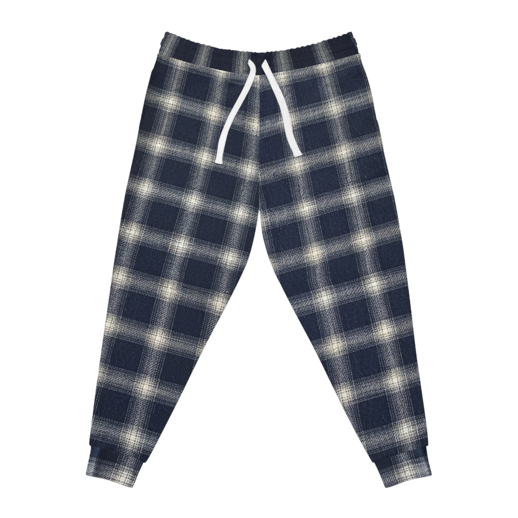 Faded Blue Plaid Joggers