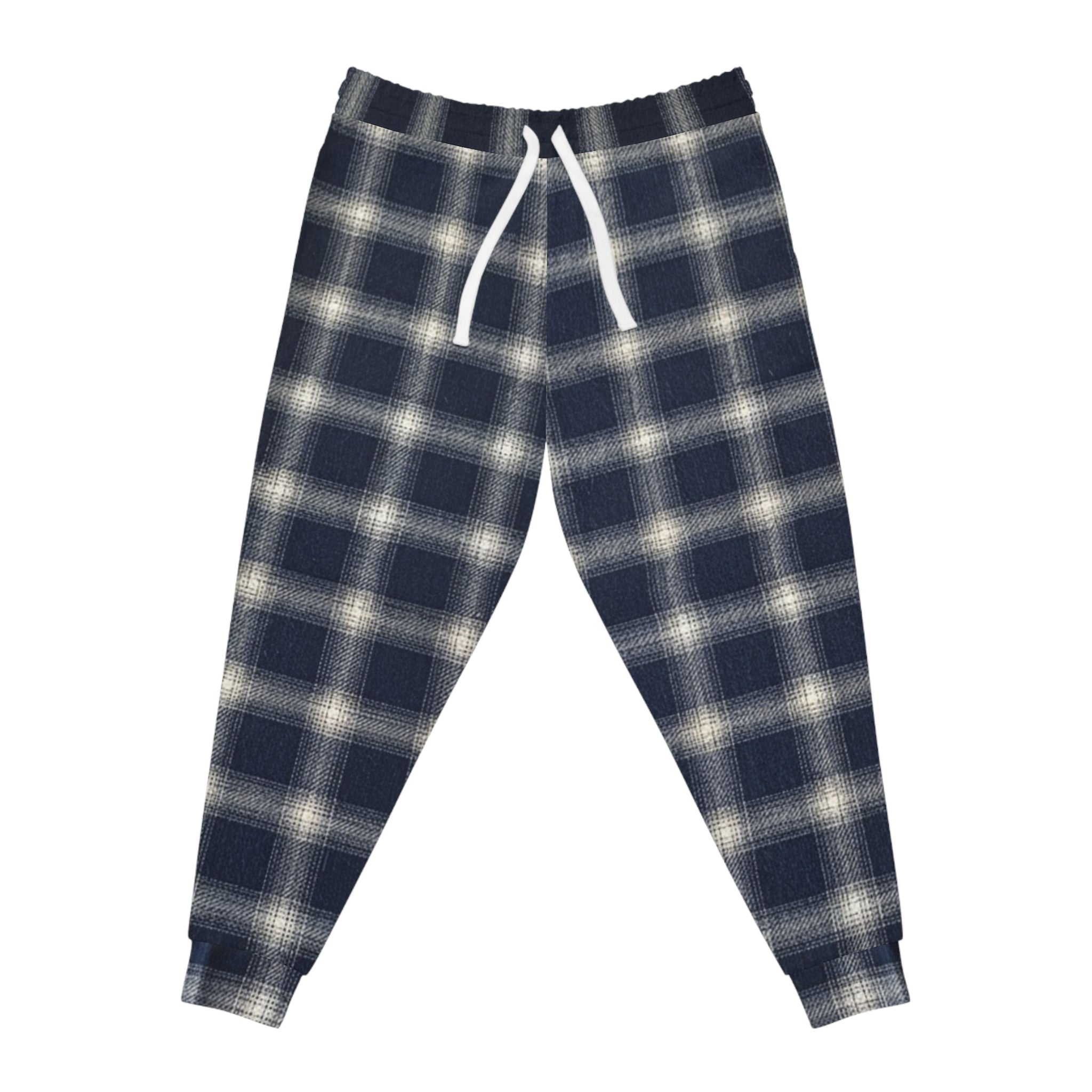 Faded Blue Plaid Joggers