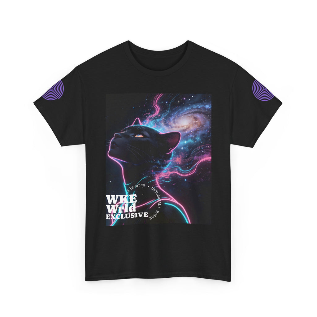 Cosmic Panther Tee — 'WKE WILD EXCLUSIVE' Neon Galaxy Cat Graphic Shirt