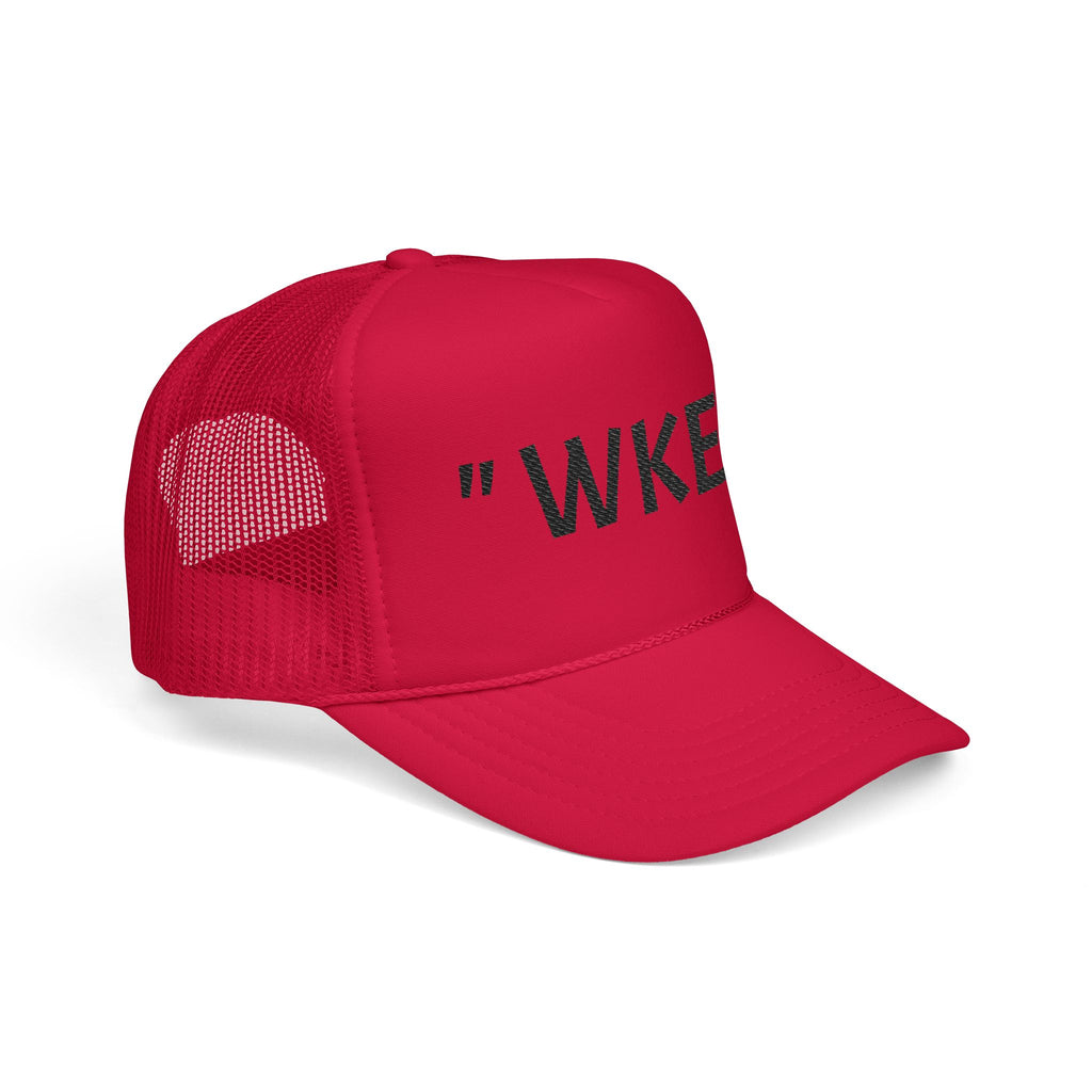 Embroidered Foam Trucker Hat with "WKE" Design