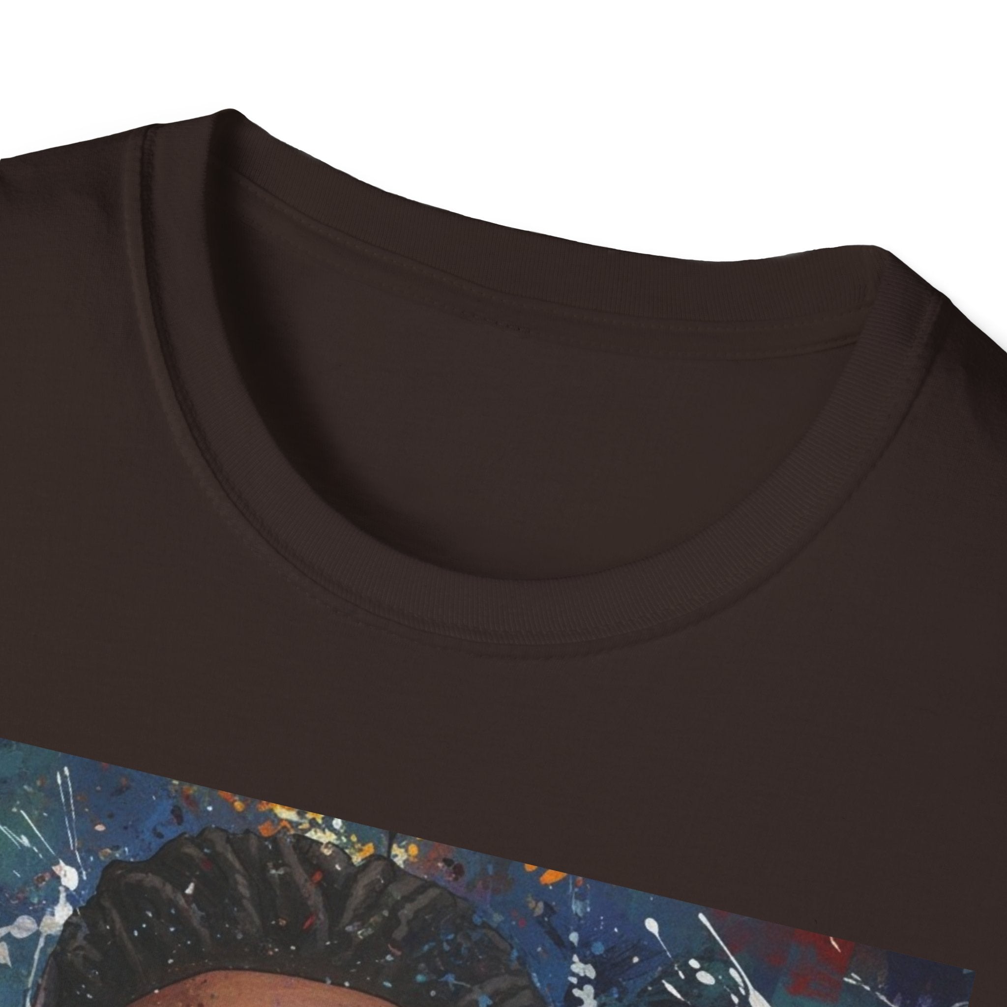 Arcaze Portrait T‑Shirt — Cosmic Musician Artwork
