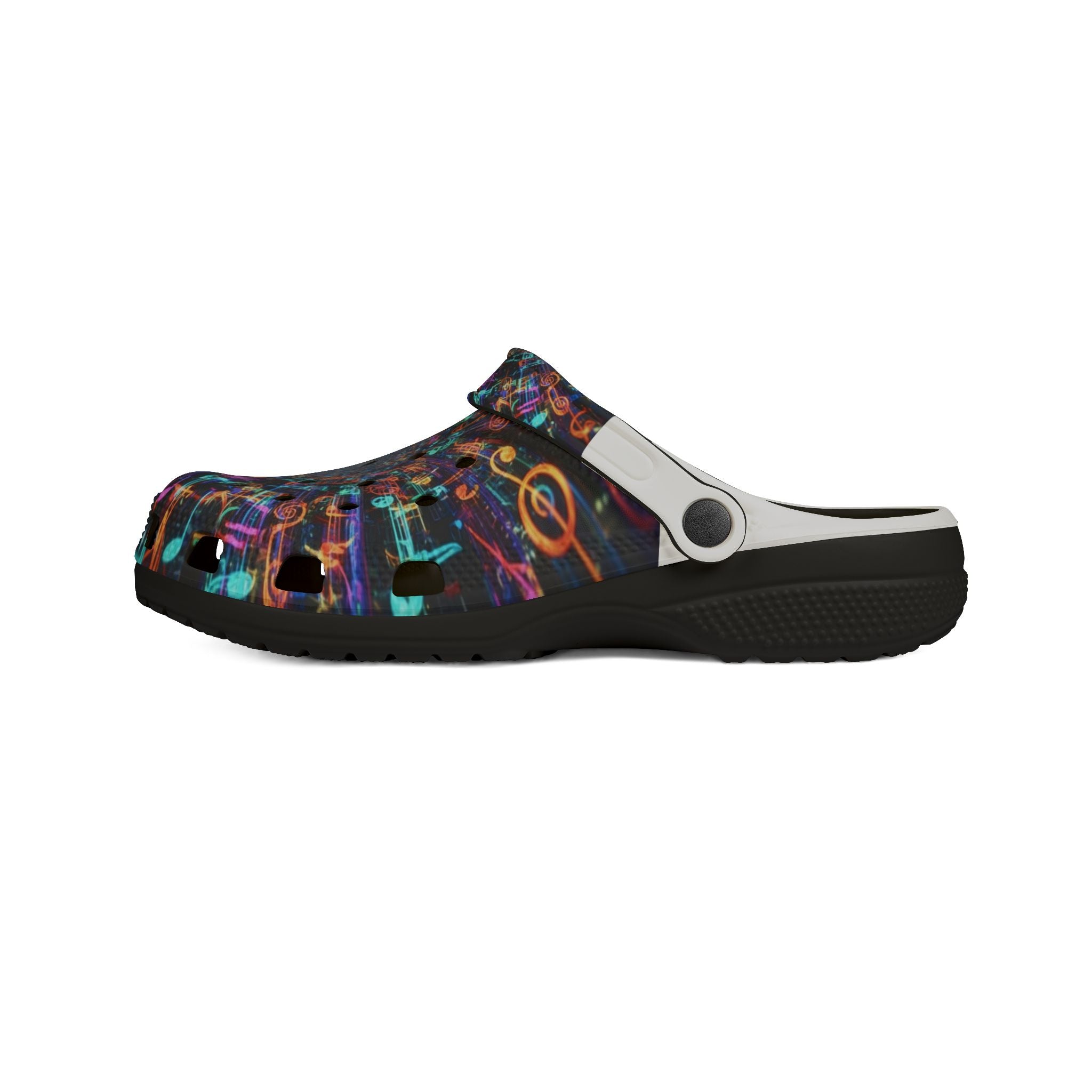 WKE WRLD Vibrant AOP EVA Foam Rubber Clogs - Colorful Casual Footwear for Summer, Beach, Festivals, and Everyday Comfort