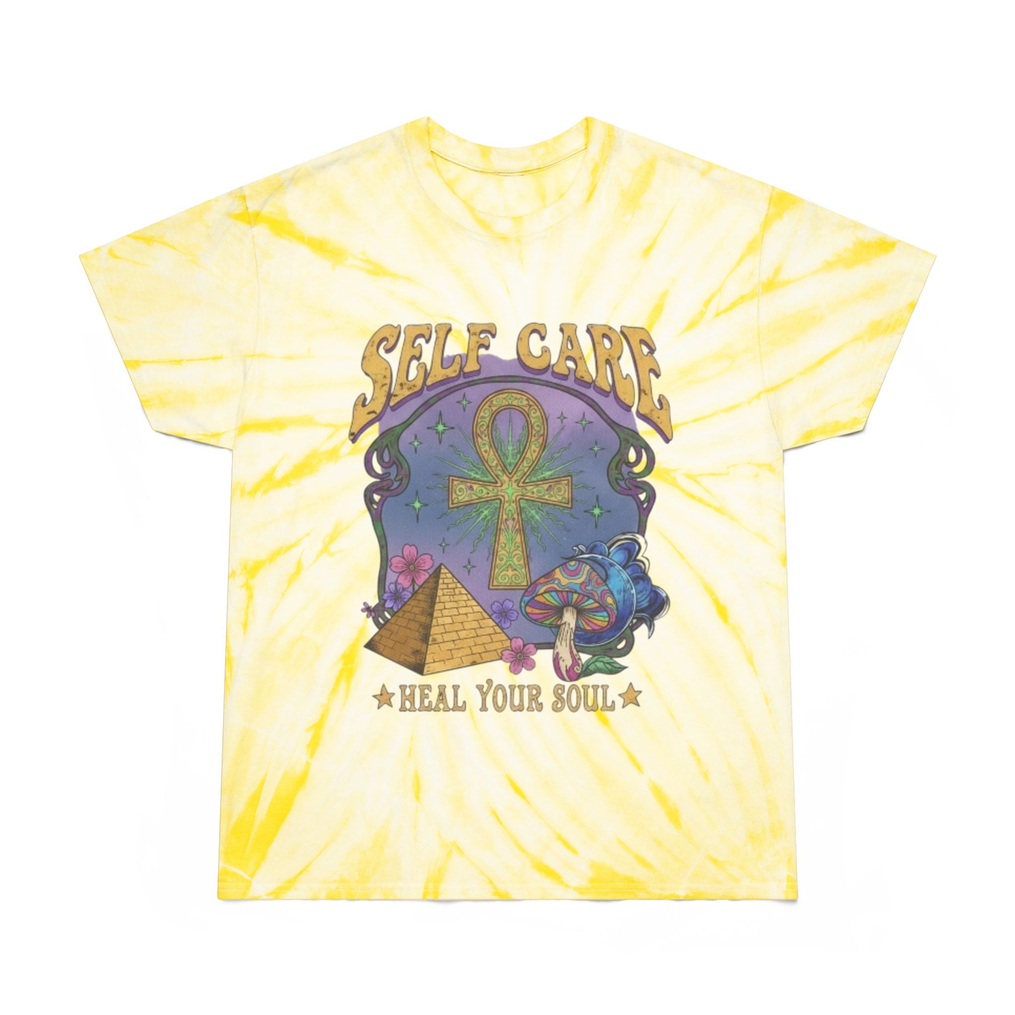 Self Care Tie-Dye Tee - Heal Your Soul