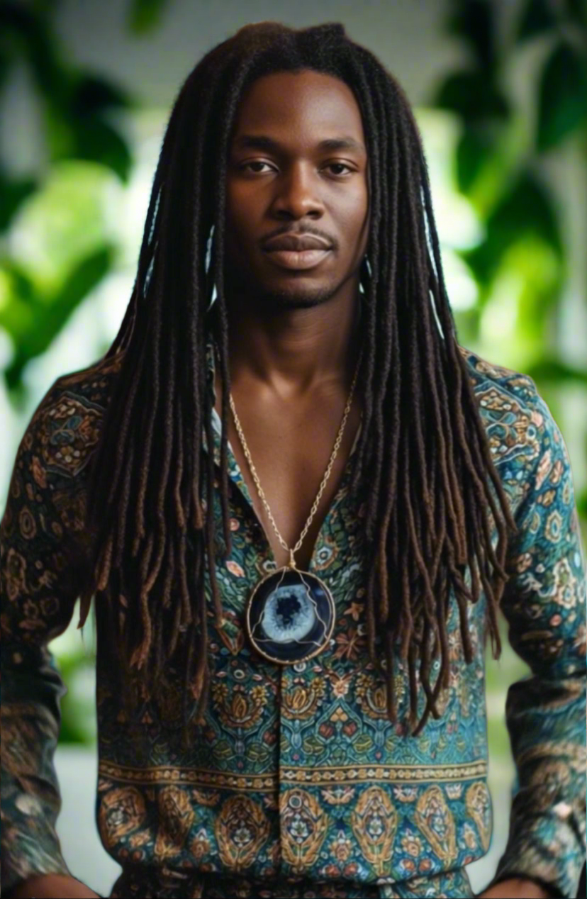 iamevibez & Yvng Gahd Agate Slice Pyramid Necklace