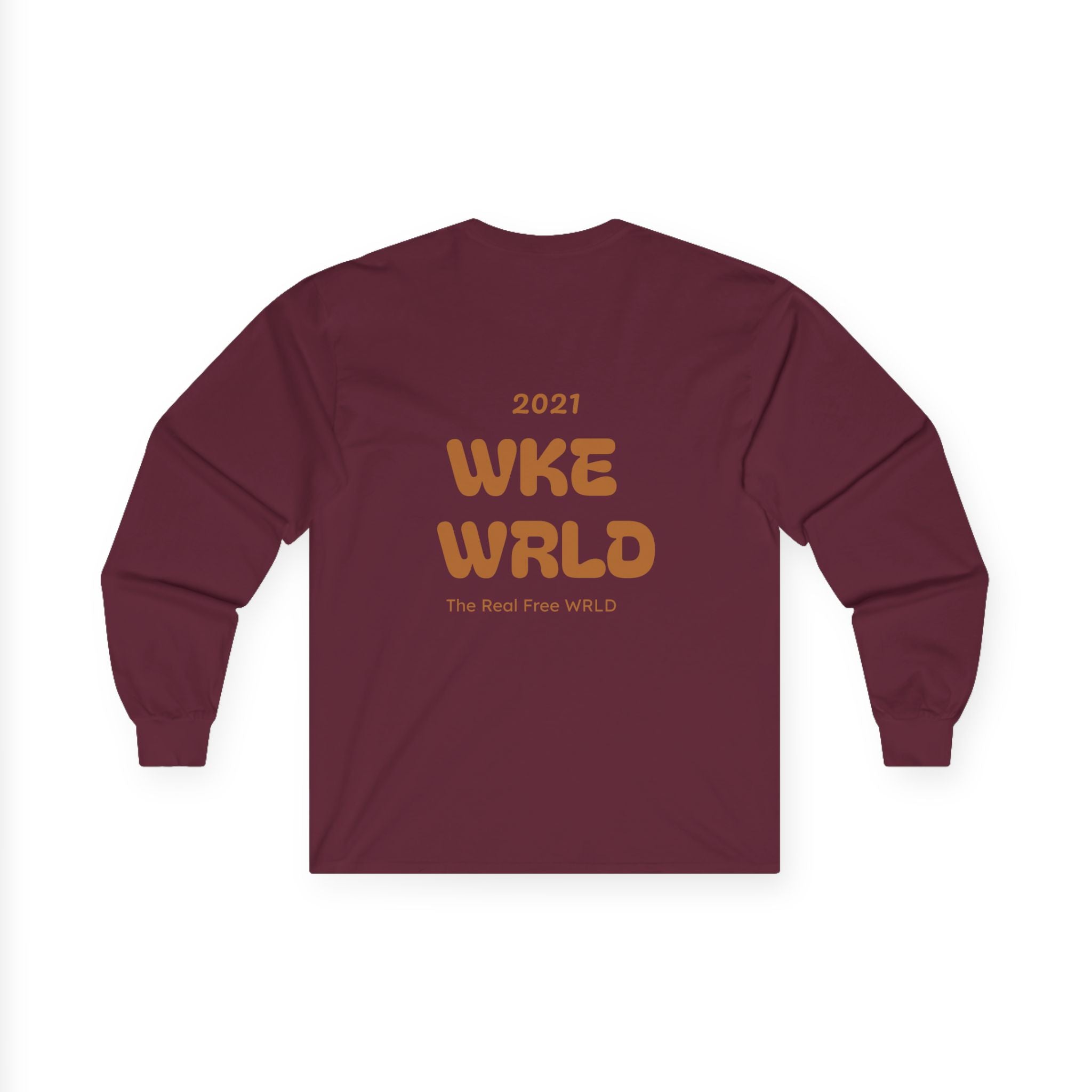 WKE WRLD Crystal & Copper Long Sleeve Tee - Boho Fashion, Festival Outfit, Unique Gift, Unisex Apparel, Statement Shirt