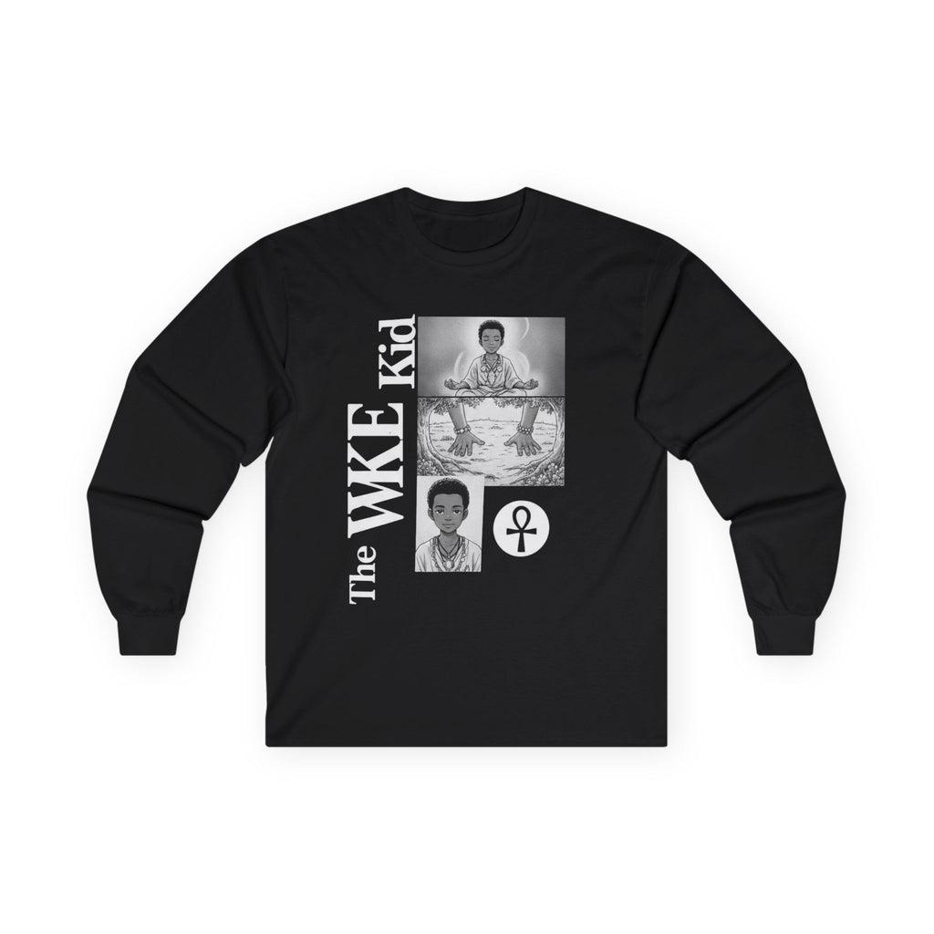 The WKE Kid White Font Unisex Ultra Cotton Long Sleeve Tee - Unique Graphic Tee for Trendsetters