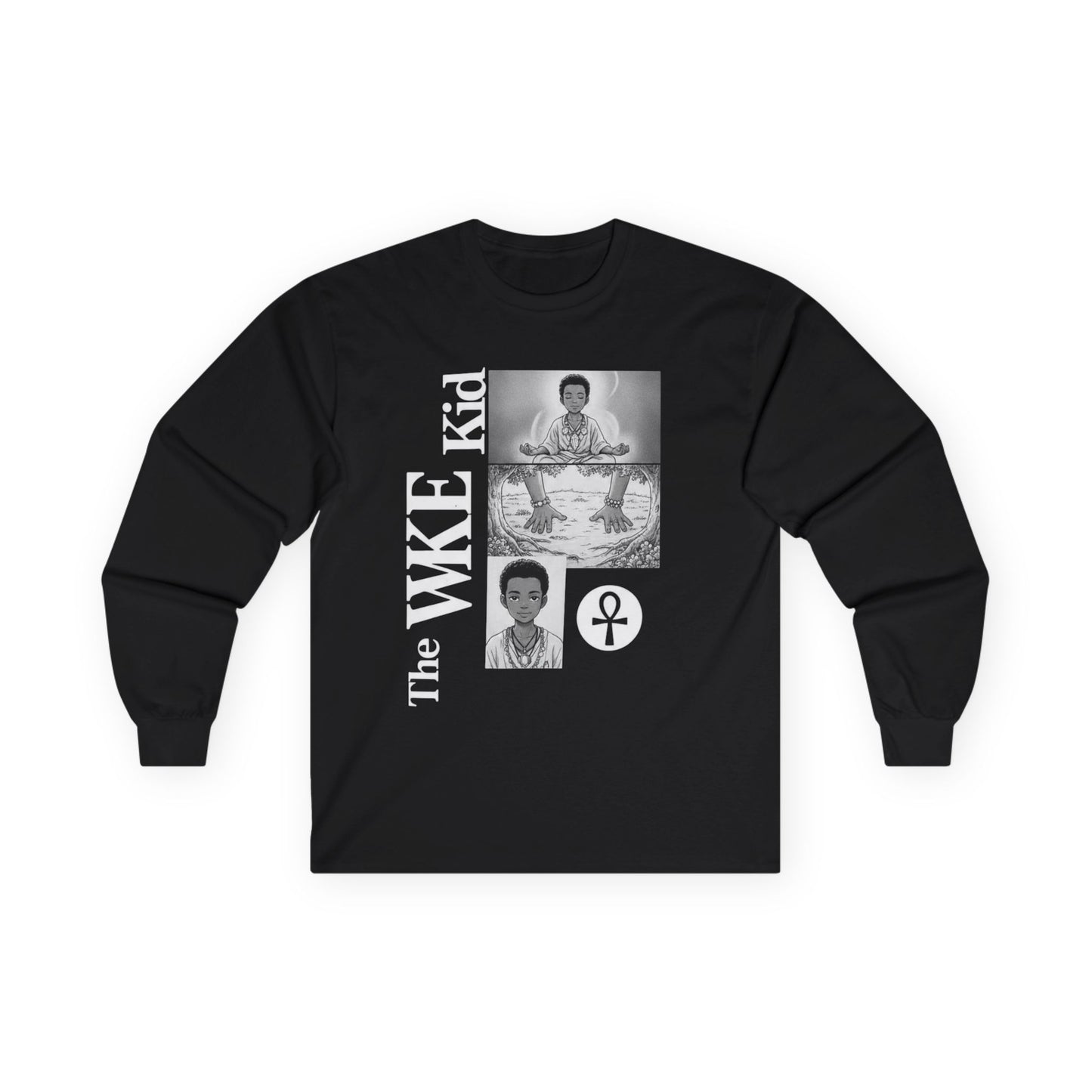The WKE Kid White Font Unisex Ultra Cotton Long Sleeve Tee - Unique Graphic Tee for Trendsetters