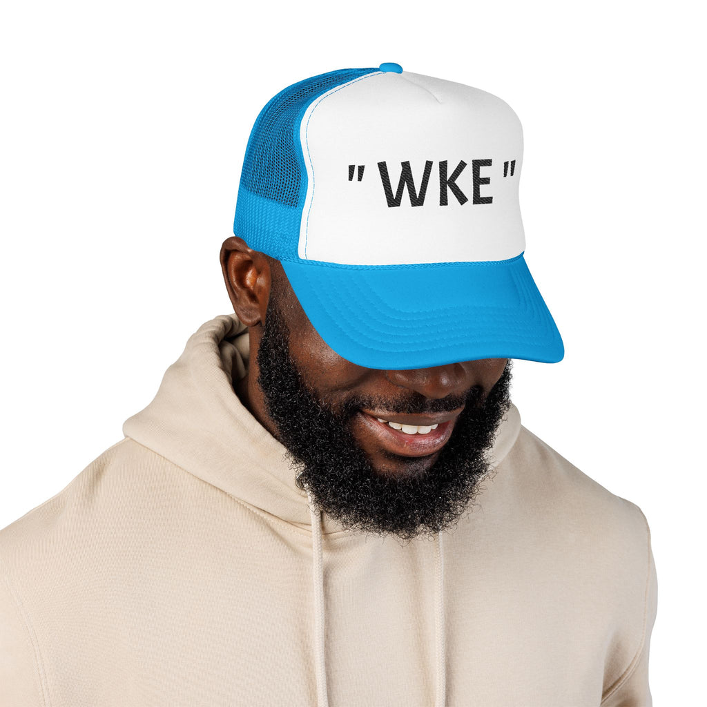 Embroidered Foam Trucker Hat with "WKE" Design