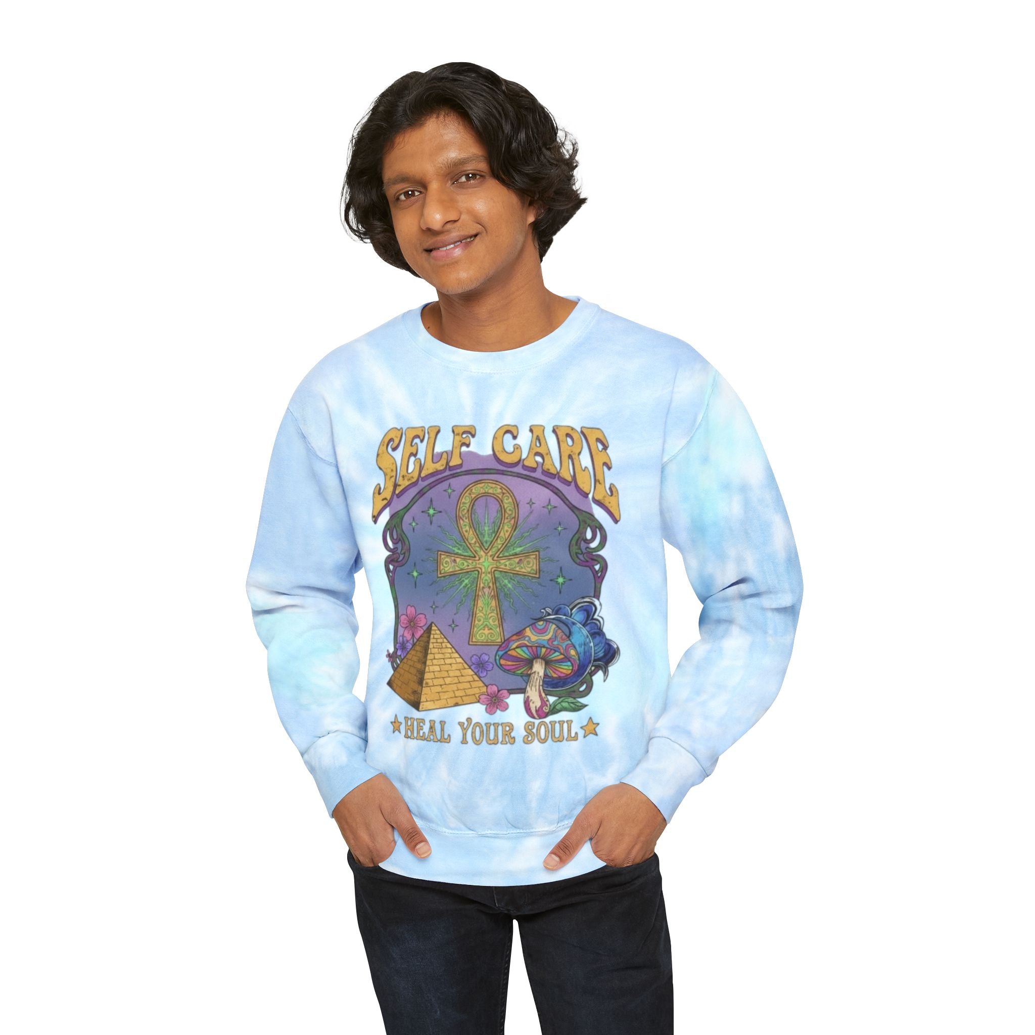 Self Care Dyed Sweatshirt - Heal Your Soul