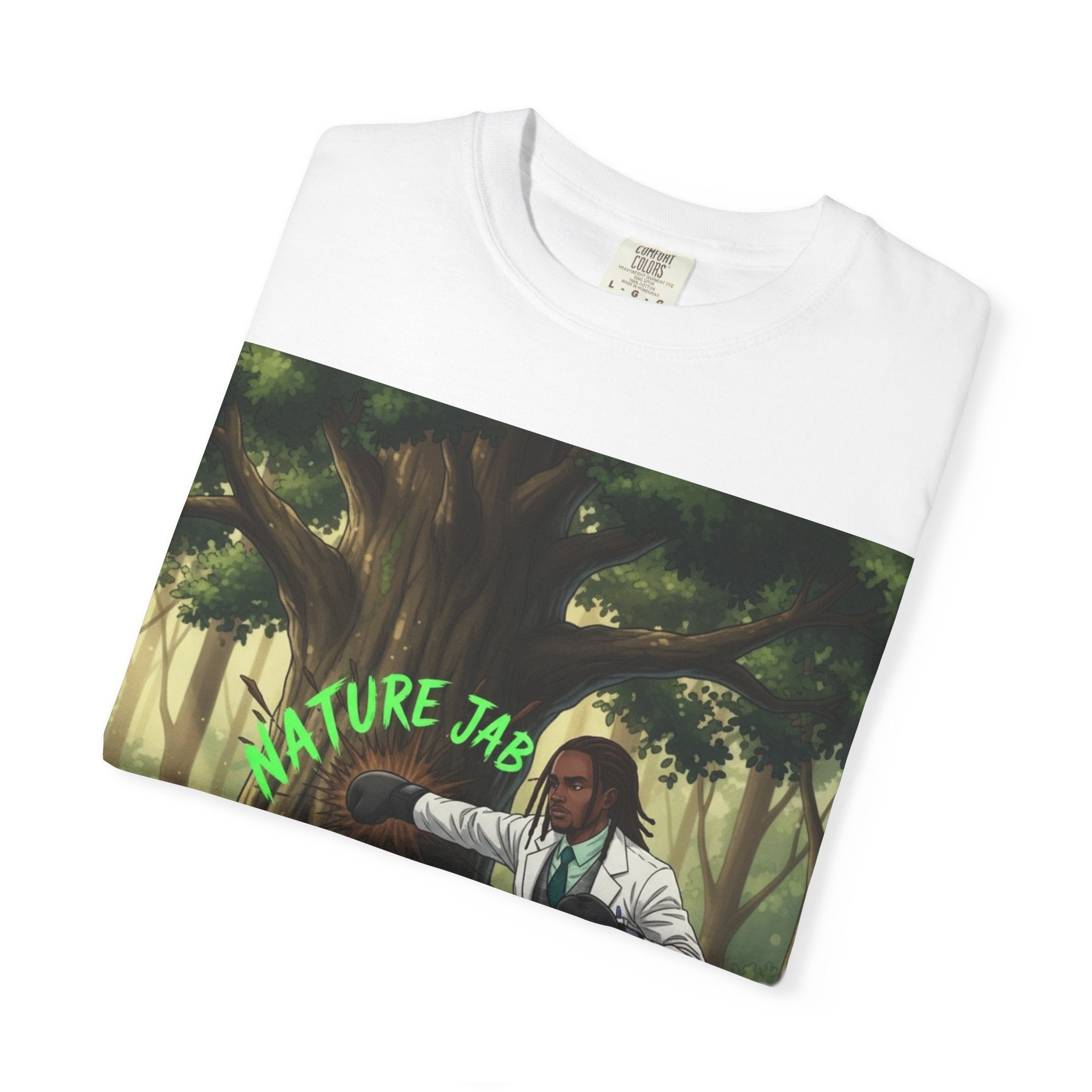 Nature Jab T-Shirt — Forest Martial Artist Graphic Tee
