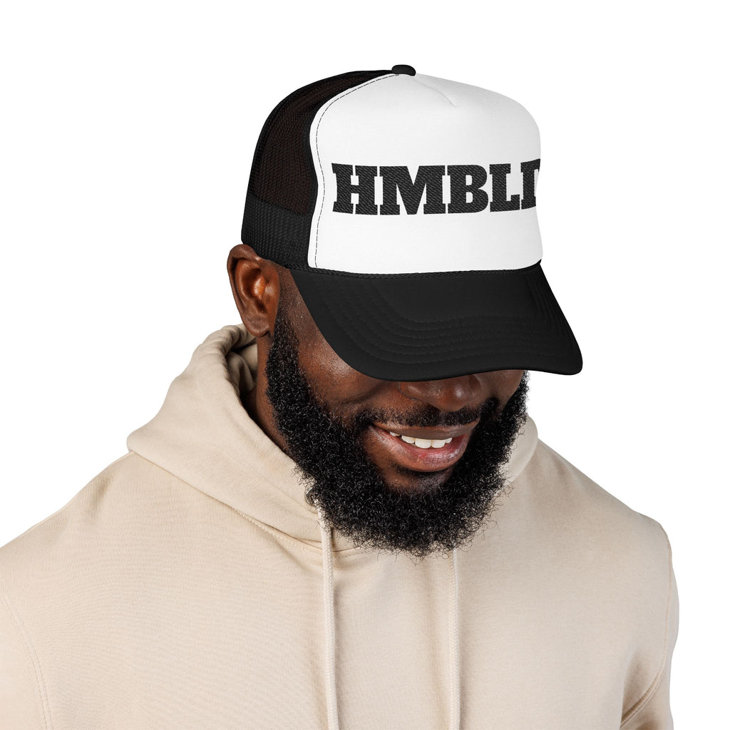 Red Foam Trucker Hat with 'HMBDLD' Embroidery