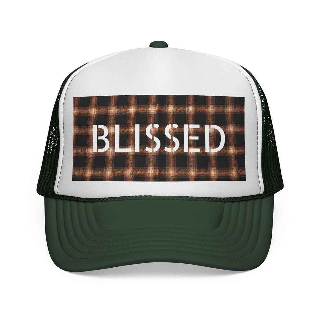 Blissed Plaid Trucker Cap