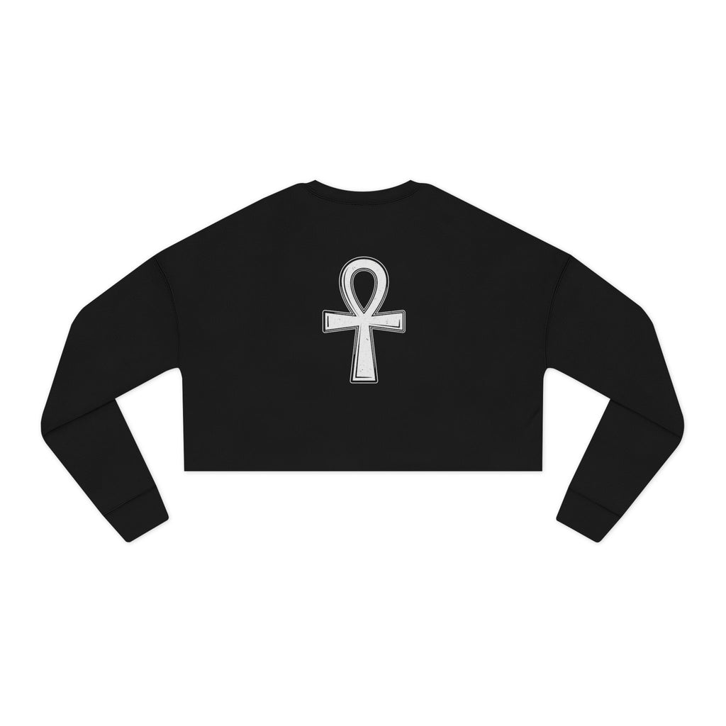 Cropped Sweatshirt — "Wholeness" Sun & Ankh Graphic