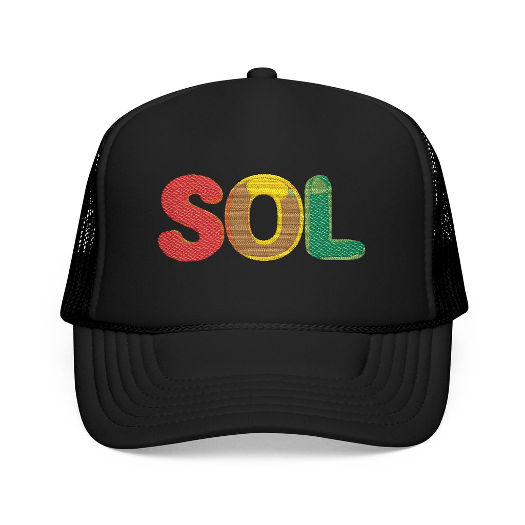 Colorful 'SOL' Foam Trucker Hat for Summer Fun