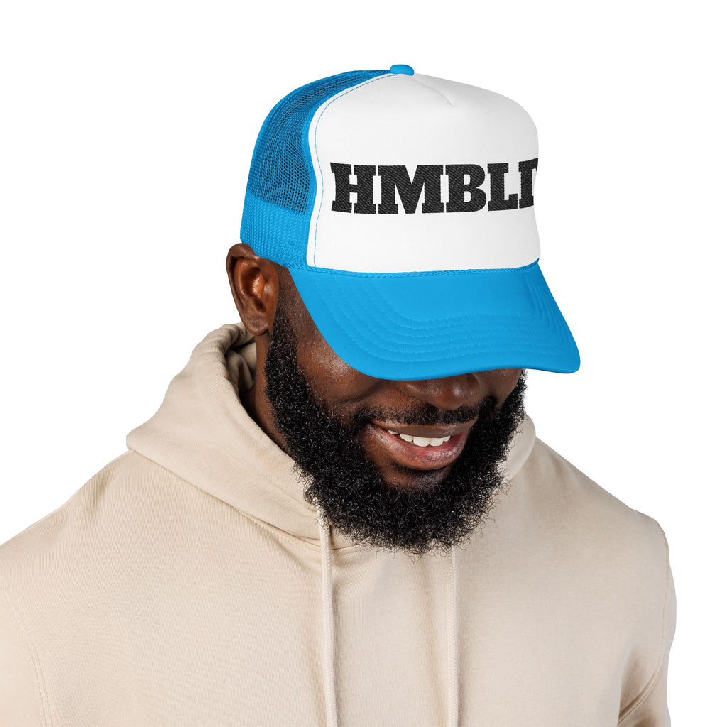 Red Foam Trucker Hat with 'HMBDLD' Embroidery