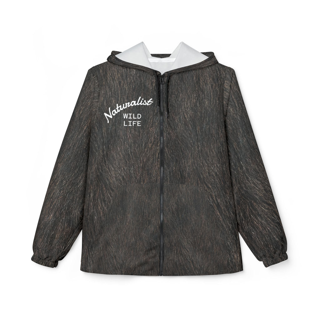 Naturalist Windbreaker Jacket — Abstract Quilted Collage AOP